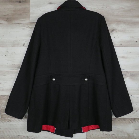 Tommy Hilfiger* Women's‎ Fully Lined Wool Blend Zipper/Button Closure Coat~ XL - Picture 4 of 16